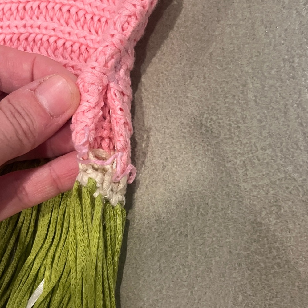 MARBLE Yellow and Teal Fringe Detail - Picture 3 of 6